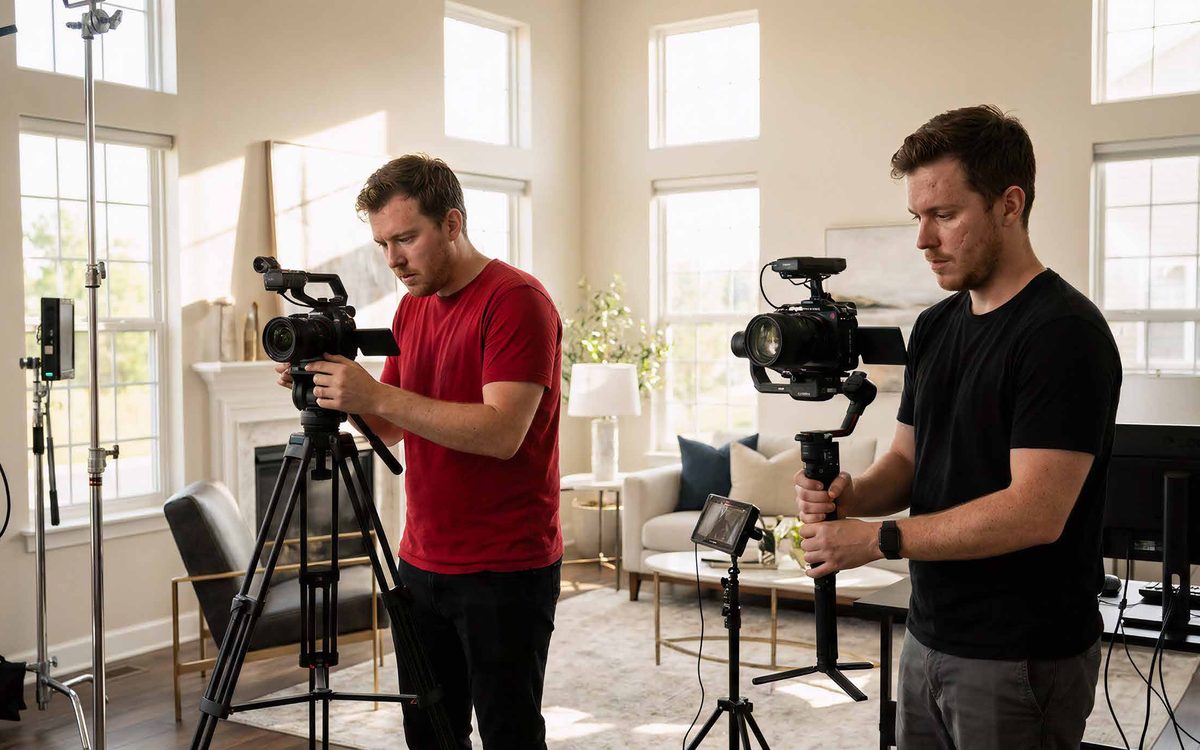 Ellipsis crew filming on set with cinema cameras